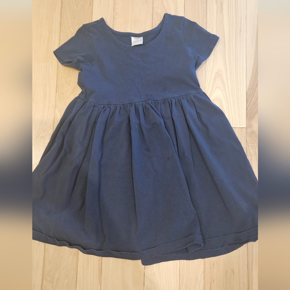 Hanna Andersson Navy Short-Sleeve Twirl Dress